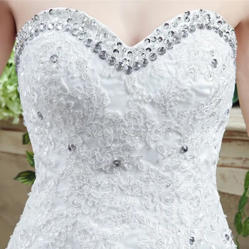 Realios Foto Appliques-line Vestuvių Suknelės 2021 Chalatas De Mariage Žavinga Kristalai Teismas Traukinio Nuotakos Suknelė Oficialų Nuotakos Suknelė