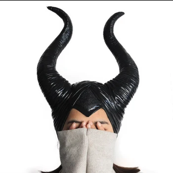 Helovyno Cosplay Maleficent Ragana Ragai Skrybėlę Galvos Apdangalai Kaukė Galvos Šalmas Šalies Blogio Karalienė Vinjetė Fancy Dress Kostiumai