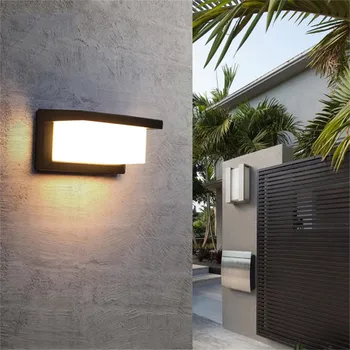 Modernus Lauko LED Sieniniai Šviestuvai Aliuminio, atsparus Vandeniui Sodo Sconces Balkonų, Laiptų Išorinė Namo Apdaila Sienos, Apšvietimo Šviestuvas