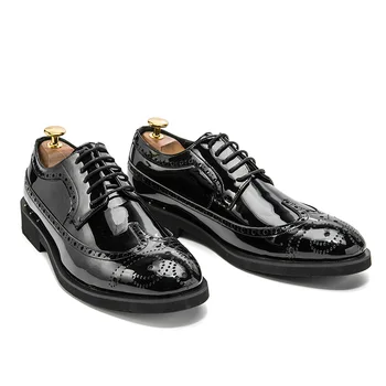Valstone Atsitiktinis Odos Bateliai Vyrai superžvaigždė Brogues oficialų odiniai batai oksfordo aukso batai suvarstomi hombres sidabro didelis dydis 46