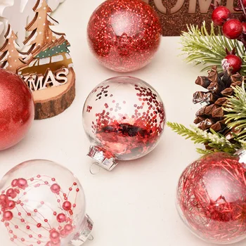 Kalėdų dekoracijos Kalėdų eglutė pakabukas 30 skaidrus kamuolys Kalėdų kamuolys rinkinys