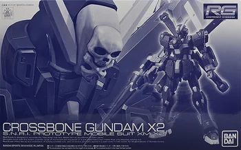 BANDAI GUNDA PB RG 1/144 CROSSBONE GUNDAM X2 Gundam modelį, vaikai surinkti Robotas Anime veiksmų skaičius, žaislai
