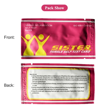 10/20/50/100 Moterų selftest kortelės makšties uždegimas ginekologinės uždegimas sveikatos savikontrolės kortelės moteriškos higienos produktų