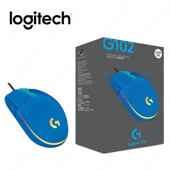 Naujas Atvykimo Logitech G102 2nd Gen IC PRODIGY/LIGHTSYNC Žaidimų Pelė Optinė 8000DPI RGB Apšvietimas 6 Mygtukai Laidines Peles