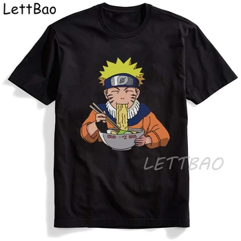 2020 Naruto Ramen Vonia Vasaros Cool Marškinėlius Unisex 90s Marškinėliai Japonų Anime Juokinga T-shirt Streetwear Hip-Hop Top Tees Vyras