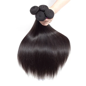 Pagal Peru Plaukų Ryšulių Tiesiai Žmogaus Plaukų Pynimas Ryšulių Remy Plaukų Pratęsimo Natūralios/Juodos 1/3/4 Vnt 8-30 Cm Juoda