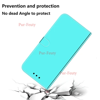 Už Samusng 10 Pastaba Plus Atvejais Prabangus Veidrodis Odos Flip Case For Samsung Galaxy S8 S9 S10 S20 Ultra Piniginės įrašą, PU Telefono Krepšiai