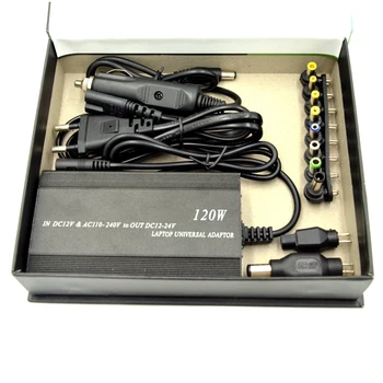 120W 12-24V Reguliuojamas Maitinimo Adapteris MUMS/EU/AU/UK Kištukas AC/DC Maitinimo Adapteris 5V USB Prievadas
