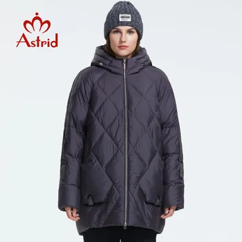 Astrid 2019 Žiemos naujas atvykimo žemyn striukė moterims, viršutiniai drabužiai kokybės su gaubtu, trumpa stiliaus moterų mados žiemos paltai AR-7137