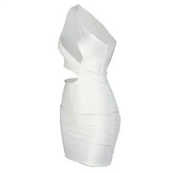 Colysmo Balta Vasaros Suknelė Moterys Vienos Pečių Krūtinės Tuščiaviduriai Iš Seksualios Suknelės Moteris Šalis Naktinis Klubas Dėvėti Mini Bodycon Suknelė Raudona
