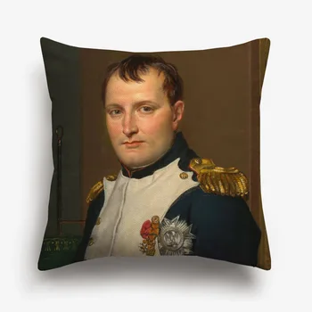 Aliejaus Tapybai Imperatorius Napoleonas Pagalvėlių Apvalkalus Europos Neoklasicizmo Retro Vintage Portretas Pagalvės Užvalkalą