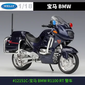 1:18 WELLY R1100 RT Policijos Motociklų Metalo Diecast Lydinio Modelis Žaislai Dovana
