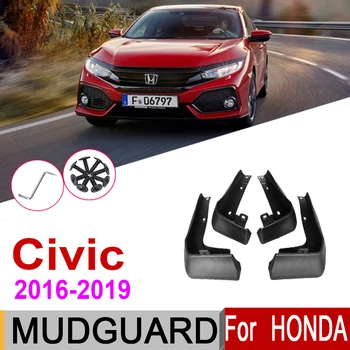 Automobilių Mudflap Honda Civic 10 Gen FC FC1 FC2 FC5 2019-2016 Sparnas Purvo Atvartais Guard Mudguard Splash Atvartu Priedai