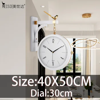 MEISD Kokybės Dervos Sienos Kabo 3D Laikrodis du kartus Pusių Kvarco Žiūrėti Sienų Apdailai Kambarį Silent Horloge Nemokamas Pristatymas Karšto