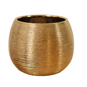 1Pc Turas Sultingi Puodą Vazonas Dekoro Keramikos Augalų Puodą Gėlių Vaza (Golden)
