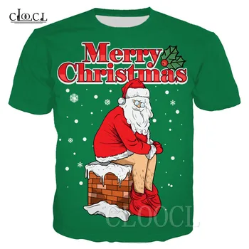 Santa Claus T-shirt 3D Atspausdintas Kalėdų T Marškinėliai Atsitiktinis Mados Vyrai Moterys Kalėdos Plius Dydžio Marškinėlius Kalėdų Dovanos Tee Viršūnės