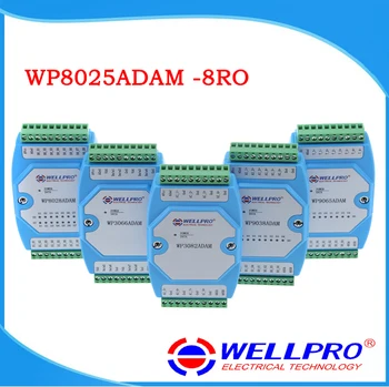 ( 8RO ) _ Relinis išėjimo modulis / RS485 MODBUS RTU ryšio WP8025ADAM Wellpro