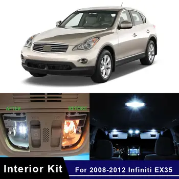 12x LED Automobilių Salono Apšvietimas Rinkinys 2008-2012 m Infiniti EX35 Žemėlapis Dome Durų Lemputes Tiesioginis pakaitalas JAV
