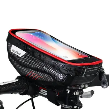 LAUKINIS dviračio vairo krepšys mobiliojo jutiklinis ekranas mobiliojo telefono paketas lietaus MTB dviračių kelių dviratį priekinis vamzdis, maišelis dviračių įranga