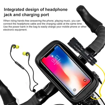 LAUKINIS dviračio vairo krepšys mobiliojo jutiklinis ekranas mobiliojo telefono paketas lietaus MTB dviračių kelių dviratį priekinis vamzdis, maišelis dviračių įranga