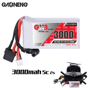 Gaoneng GNB 3000MAH 2S 5C 7.4 V Lipo Baterijos Energijos Rodiklis Fatshark Akinius Dominator Skyzone Aomway FPV Akiniai RC Drone