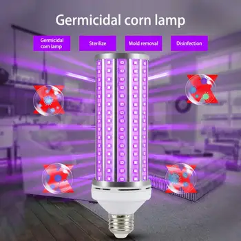 UV 60W Baktericidinė Lempa Dezinfekavimas uv-C Lempa LED Kukurūzų Sterilizacija Lemputės Ultravioletinių Sterilizer Namų Virtuvėje Šviesos