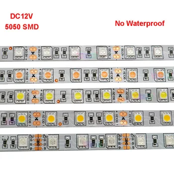 12V 5050 SMD Lanksti LED Šviesos Juostelės 5M Apšvietimo Juostelės IP30/IP65 Kalėdų stalo Dekoras lempos juosta Nemokamas Pristatymas
