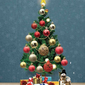 100 Vienetų Kalėdų Kamuolys Papuošalai Kalėdų Medžio Kamuolys Menkniekis Kabo Namuose Šalis Ornamentu Dekoro Kietas langas didmeninė 2021