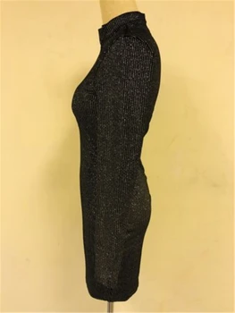 Naujas Blizgančiais Dryžuota Suknelė Vasaros Moterims Seksualus Trumpą Suknelę Vakare Šalies Elegantiškas Klubas Bodycon Slim Suknelės