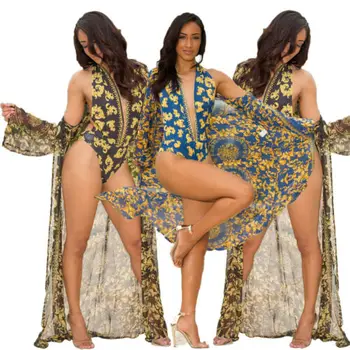 2019 Naujas Mados Moteriški Vientisi Maudymosi Kostiumėlį Gėlių Bikini Monokini Maudymosi Kostiumėliai Paplūdimio Ponios Sexy Spausdinimo Maudymosi Kostiumėlis Beach
