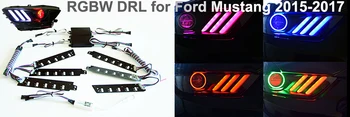 1SET RGBW LED DRL Valdybos Automobilių Žibintai Dieniniai Žibintai 