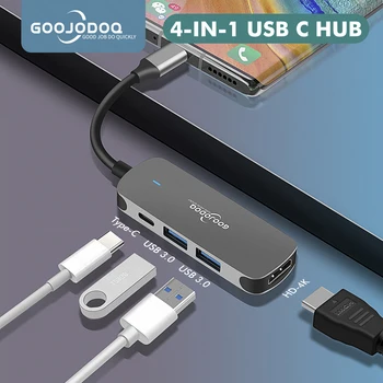 USB Tipo C Hub USB C Apple Macbook, iPad Pro 11 2020 Oro 4 Huawei Matebook PD Įkroviklis Multi USB C Doko Adapteris USB3.0