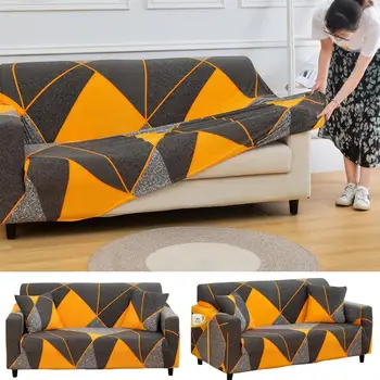 Ruožas geometrinis sofa cover elastinga už kambarį kėdžių užvalkalai Kampe sofa sofos padengti vieno loveseat