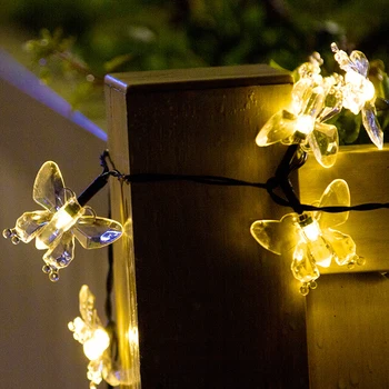 1,5 m 3m 5m 7.5 m LED String Žibintai, Baterijos/Saulės energija Varomas Drugelis Girliandą Atostogų Kalėdų Pasakų žibintai, Vestuvių Šaliai Dekoro