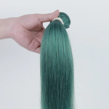 Remy Forte Žmogaus Plaukų Ryšulių Smaragdas Žalia Brazilijos Plaukų Pynimas Ryšulių, Tiesūs Plaukai, Didmeninė Vieną Ryšulių Plaukų Pardavėjai