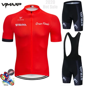 2020 nauja raudona STRAVA Pro Dviračių Komanda trumpomis Rankovėmis Maillot Ciclismo Vyrų Dviračių Džersis Vasaros orui Dviračių Drabužių Rinkiniai