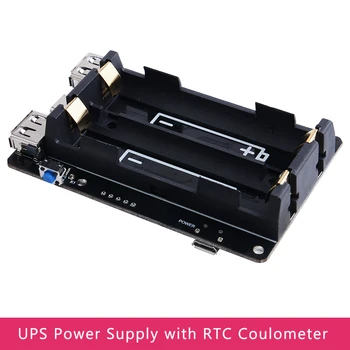 Aviečių Pi 18650 UPS su RTC Coulometer Pro Maitinimo Įtaisas su Dviem USB Prievadą Aviečių Pi 4 Modelis B/3B+/ 3B