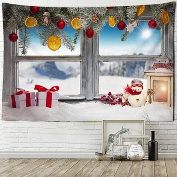 INS Kalėdų Laimingas Sniego Gobelenas Kalėdų Eglutės Fone Sienos Hipių Gobelenas Atostogų Dekoro Gobelenas Sienos Kalėdų Dovana