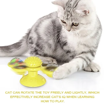 AFDEAL vėjo malūnas Žaislai Katėms Interaktyvus Sūkurinės Naminių Kačių Mokymo Žaislai Žaisti Žaidimą Žaislai, Juokingi Pet Supplies 3 Spalvų