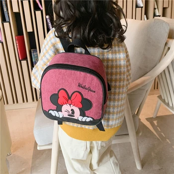 Disney Mickey Minnie Kuprinė vaiko Kuprinė Mergina Cartoon vaikų Darželis Mažos Mokyklos Maišą Mielas Vaikai Drobės Kuprinė Saugojimo B