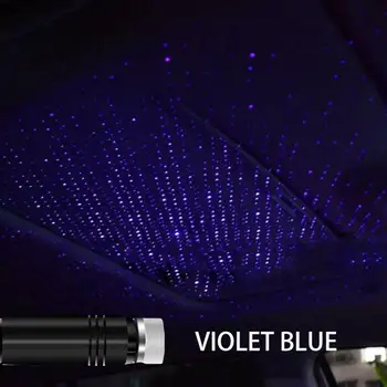 LED USB Automobilinis Stogo Star Plug Žaisti Automobilių, Namų Lubų Romantiška USB Naktį, Šviesos, Žvaigždėtas Dangus Raudonas Blue Dekoro Kelių Apšvietimo Efektai