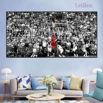 Michael Jordan/kobe Bryant Sienos Meno Plakatas Krepšinio Superžvaigždė Didelio Dydžio Nuotrauką Sporto Drobės Tapybos Namų Dekoro Kambarį
