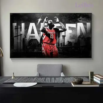 Michael Jordan/kobe Bryant Sienos Meno Plakatas Krepšinio Superžvaigždė Didelio Dydžio Nuotrauką Sporto Drobės Tapybos Namų Dekoro Kambarį