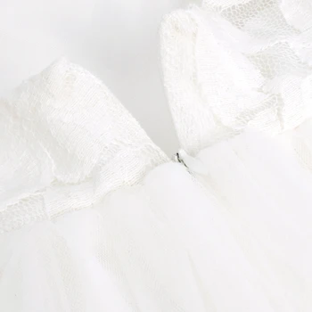 Iiniim Gėlių Mergaitės Suknelė Balta Dramblio kaulo Nekilnojamojo Vestidos Šalis Princesė Suknelė Mažai Vaikų Vaikų Tuščiaviduriai Širdies Suknelė Vestuvių
