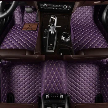 HLFNTF užsakymą odos automobilio grindų kilimėlis Chery A1 / 3/5 modeliai Tiggo Cowin Fulwin E3 E5 QQ3 6 V5 Tiggo automobilių kilimėlis automobilio stiliaus