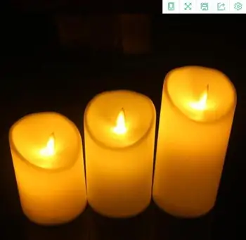 Flameless LED Žvakė, Lempa, Sūpynės Liepsna Geltona LED Žvakė Veikė Naktį Žibintai Vestuves Namų Puošybai