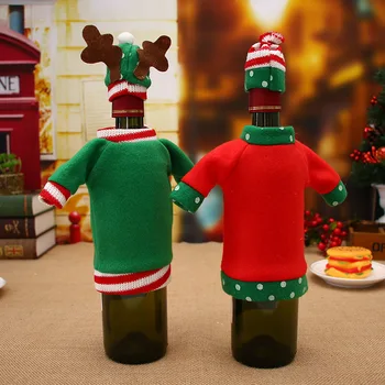 3Pcs/Daug Raudonojo Vyno Butelio Dangtelį New Year ' s Produktų, Kalėdinis vakarėlis Apdailos Prekių 2019 Dovanos Naujųjų Metų Dekoro Namai
