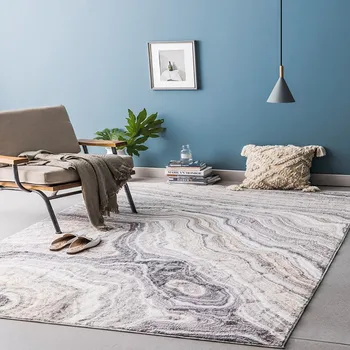 Pučiamas smėlis geometrinis menas kambarį kilimas, minkštas liesti shaggy naktiniai kilimų, abstrakčiai apdailos vilnos žemės kilimėlis