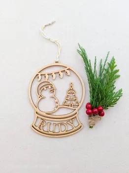 Pasirinktinis Pavadinimas Kalėdų Senį Ornamentas - Asmeniniams Kalėdų Menkniekis -Custom Ornamentu Kamuolys Mediniai Ornamentu Kamuolys, kurio pavadinimas