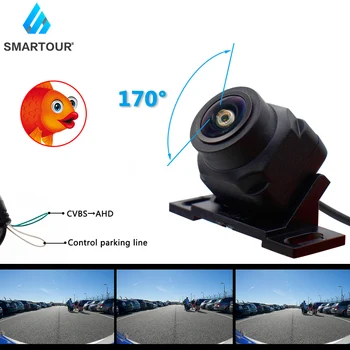 170 Laipsnių HD Žuvies Akies Objektyvo Žvaigždės Naktinio Matymo Hainaut Automobilio Galinio vaizdo Kamera, Atbulinės eigos 1080P HD Atsarginė Kamera CCD Atvirkštinio vaizdo Kamera